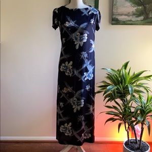 Ivy Brand Navy Patterned  Short Sleeved Dress